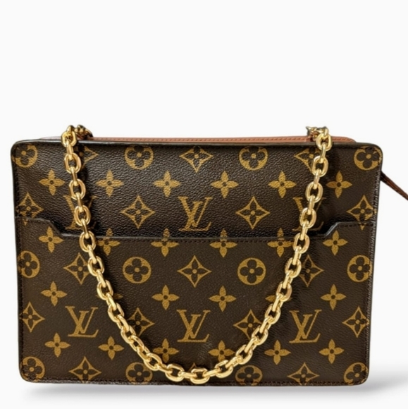 💎Authentic Louis Vuitton Homme Pochette Clutch monogram converted to crossbody - Picture 16 of 16